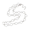 304 Stainless Steel 6MM and 10MM Ring Link Chain Necklaces NJEW-P343-02A-P-4