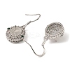Rack Plating Brass with Cubic Zirconia Earring Hooks KK-Z085-18G-2