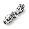 Tibetan Style 304 Stainless Steel Spring Gate Rings FIND-Z046-04AS-04-2