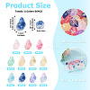66Pcs 11 Colors Transparent Spray Paint Glass Beads GLAA-TA0003-18-4