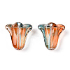 Spray Painted Transparent Glass Beads GLAA-D006-20C-3