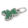 Synthetic Malachite Bear Charms STAS-B075-01P-01-2