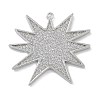 Rack Plating Brass Micro Pave Clear Cubic Zirconia Pendants KK-G515-32P-1