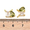 Brass Pave Cubic Zirconia Charms CU-CBA6A75-03G-11-3