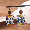 Teachers' Day Printed Wooden Dangle Earrings for Teachers FS-WG20E88-04-1