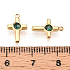 Ion Plating(IP) 304 Stainless Steel Micro Pave Cubic Zirconia Charms STAS-N110-01G-G-3