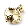 Real 18K Gold Plated Rack Plating Brass Micro Pave Clear Cubic Zirconia Pendants KK-C015-16G-13-2