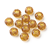 Fascinating No Metal Core Rondelle Gold Charm Glass Large Hole European Beads Fits Bracelets & Necklaces X-GDA007-50-1