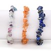 Chip Natural Gemstone Beaded Stretch Bracelets Sets X-BJEW-JB05700-3