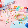 80G 10 Colors Baking Paint Glass Twist Bugle Beads SEED-TA0001-47-7