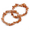 Unisex Chip Natural Red Aventurine Beaded Stretch Bracelets BJEW-S143-22-1