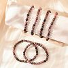 Natural Rhodonite Stretch Bracelets BJEW-JB04557-01-5