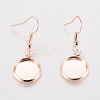 Iron Earring Hooks EJEW-WH0004-07RG-2