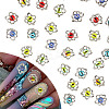 30Pcs 6 Colors Evil Eye Alloy Glass Cabochons MRMJ-GO0001-03-1