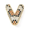 Brass Micro Pave Cubic Zirconia Pendants KK-Z108-02G-V-1