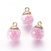 Transparent Glass Bottle Pendants LS-GLAA-L018-01-1