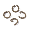 Spray Painted Iron Open Jump Rings IFIN-T017-04B-04-1