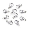 Tarnish Resistant 304 Stainless Steel Lobster Claw Clasps X-STAS-F182-01P-A-2