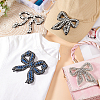 4Pcs 4 Styles Bowknot Glass Rhinestone Beading Flower Applqiues PATC-GO0001-11-5