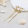Natural Baroque Pearl Stud Earrings EJEW-Z041-06G-2