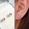 Cubic Zirconia Diamond Stud Earrings LS-STER-M105-01C-S-2