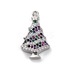 Christmas Series Brass Micro Pave Cubic Zirconia Pendants KK-Q010-01P-05-1