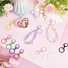 30Pcs 10 Colors Zinc Alloy Keychain Clasp Findings FIND-SC0014-16-3