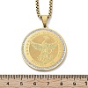 201 Stainless Steel Rhinestone Pendant Necklaces for Women NJEW-U021-02G-5