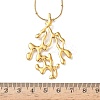 304 Stainless Steel Coral Shaped Pendant Necklaces for Women NJEW-L467-04G-4