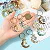 7Pcs Natural & Synthetic Gemstone Keychains KEYC-FS00044-01-3