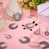 24Pcs 2 Styles Tibetan Style Zinc Alloy Pendants FIND-DR0001-47-4