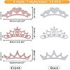 12Pcs 6 Style Non-woven Fabric Rhinestone Patches DIY-FH0004-86-2
