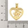 Rack Plating Brass Micro Pave Clear Cubic Zirconia Pendants KK-B091-49G-05-3