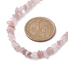 Natural Rose Quartz Chip Beaded Necklace NJEW-JN04616-03-3