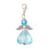 5Pcs Heart Angel Glass & Acrylic Pendant Decorations HJEW-JM03755-4