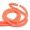 Baking Paint Imitation Jade Glass Round Bead Strands X-DGLA-Q021-6mm-31-3
