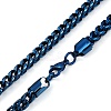 Ion Plating(IP) 304 Stainless Steel Wheat Chain Necklaces for Men NJEW-B116-04BL-1
