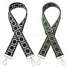 2Pcs 2 Colors Adjustable Polyester Geometric Pattern Bag Straps FIND-PH0003-73-1
