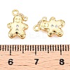 Christmas Theme Brass Micro Pave Clear Cubic Zirconia Charms KK-T073-08G-3