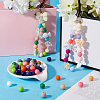 120Pcs 24 Colors Round Food Grade Eco-Friendly Silicone Beads SIL-SP0001-04-3