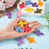 16Pcs 8 Colors Flocking Resin Pendants RESI-TA0002-77-6