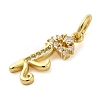 Brass Micro Pave Cubic Zirconia Pendants KK-M273-01G-K-2