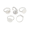 Brass Pad Ring Bases KK-EC022-14mm-S-RS-5