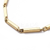 Ion Plating(IP) Unisex 201 Stainless Steel Bar Link Chain Bracelets BJEW-L637-42A-G-2