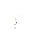 Teardrop & Moon & Sun Glass Hanging Suncatchers LS-HJEW-I011-05G-1