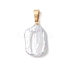 Natural Baroque Pearl Keshi Pearl Pendants PALLOY-JF04828-1