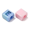 UV Plating Opaque Acrylic European Beads AC-CBA113D-01-2