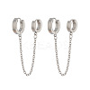 304 Stainless Steel Double Hoop Earrings MR5032-5