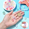 100Pcs 10 Colors Transparent Spray Paint Glass Beads GLAA-CJ0002-72-4