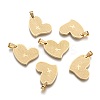 304 Stainless Steel Heart Lord's Prayer Cross Pendants X-STAS-O065-15-1